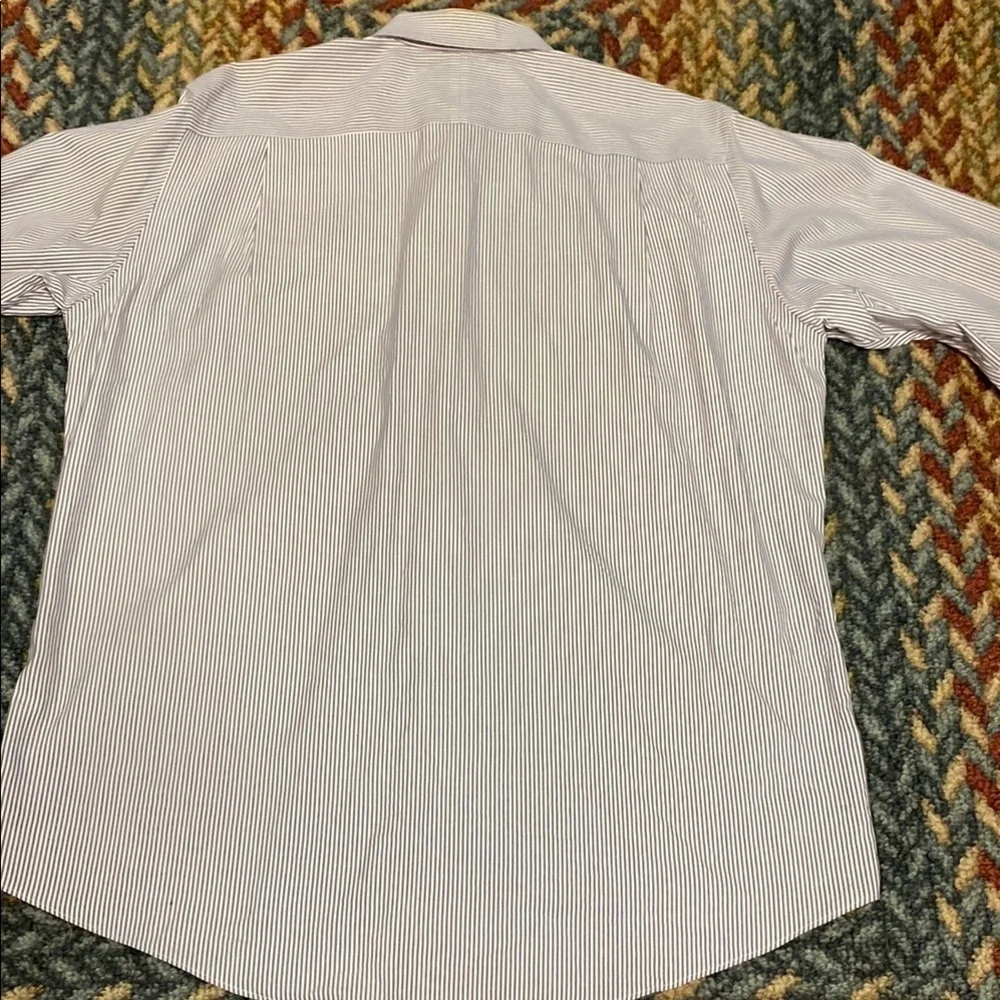 Nordstrom Blue Pin Stripe Dress Shirt with Pointed Collar Career Professional